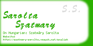 sarolta szatmary business card
